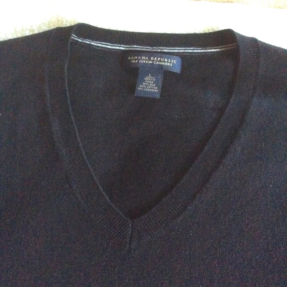Banana Republic Silk Cotton Cashmere Sweater Sz L